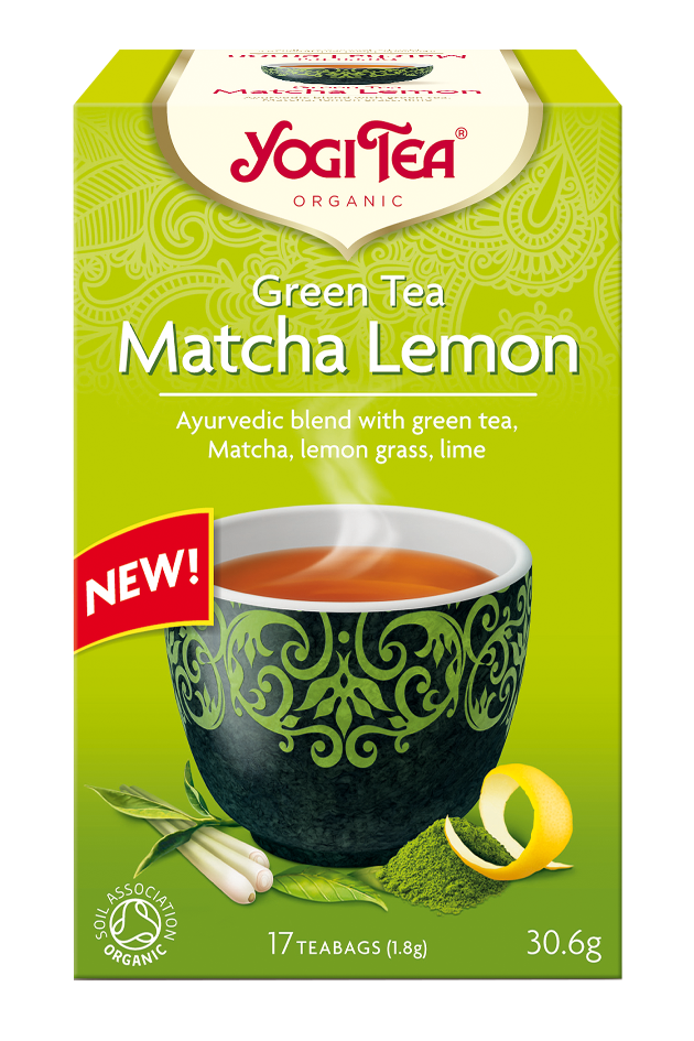 Ceai verde verde matcha cu lamaie 17pl eco-bio - yogi tea