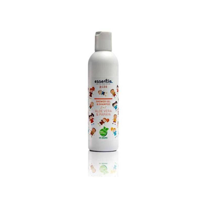 Gel de dus si sampon pentru copii 2 in 1 Aloe Vera si Papaya 250ml -