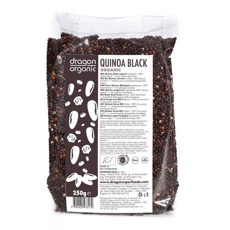Quinoa neagra 250g - eco-bio - dragon superfoods