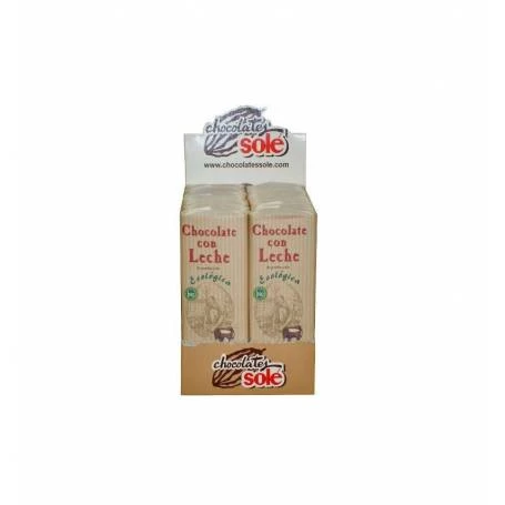 MINI CIOCOLATA BIO CU LAPTE 38% CACAO 25g Sole
