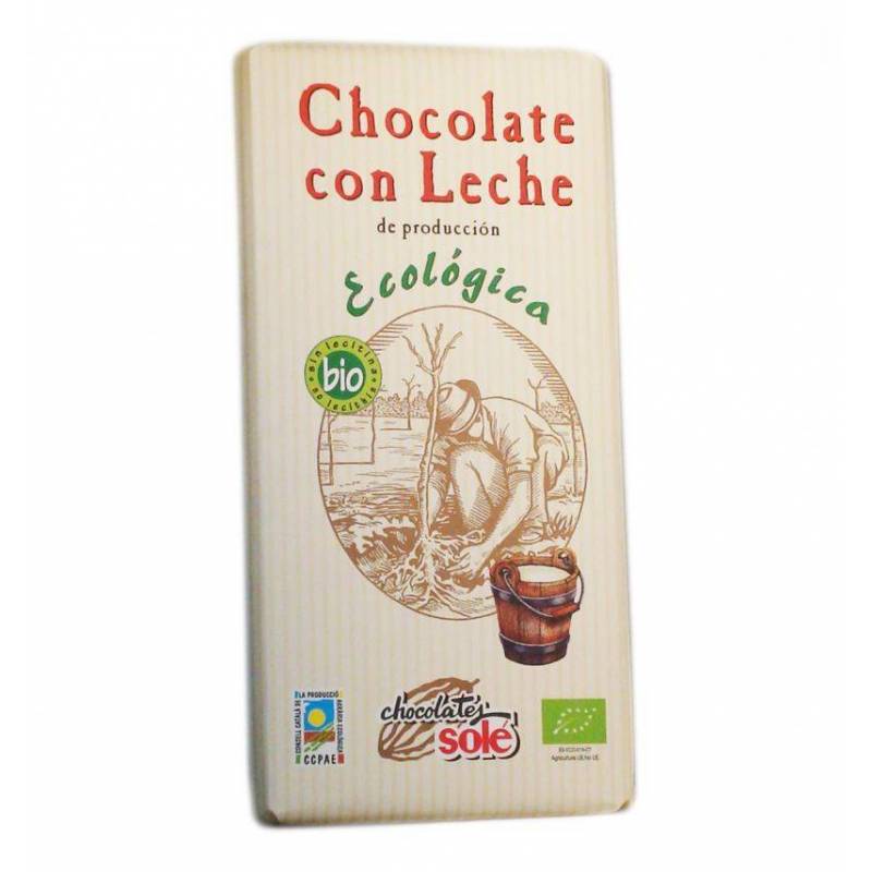 CIOCOLATA CU LAPTE BIO 100g - Sole