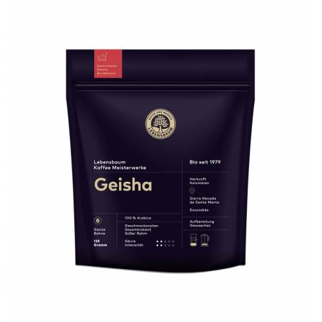 Cafea boabe Geisha, eco-bio, 125g - Lebensbaum