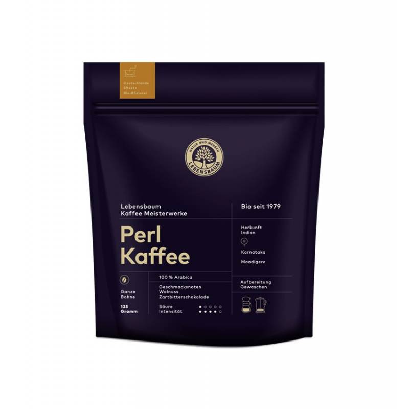 Cafea boabe Perl Kaffee, eco-bio, 125g - Lebensbaum