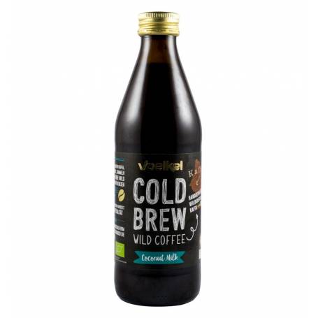 Cafea salbatica macerata la rece, cu lapte de cocos, eco-bio, 330ml - Voelkel