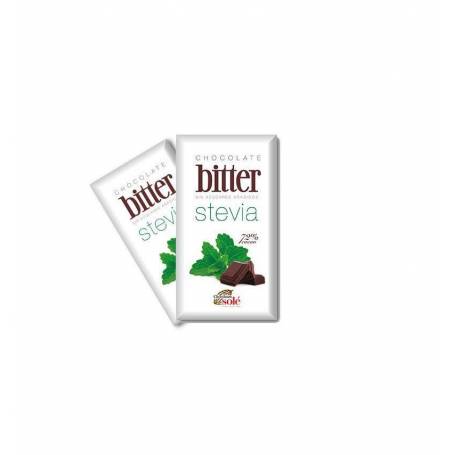 CIOCOLATA 72% CACAO CU STEVIE 100g - Sole