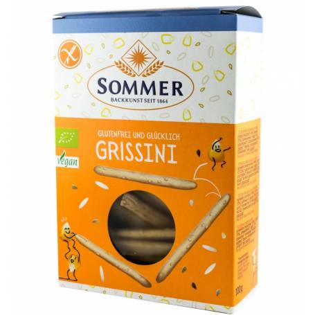 Grisine cu susan, fara gluten, eco-bio, 100g - Sommer