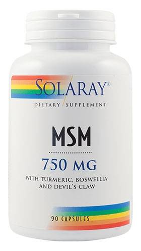 Msm 750mg 90cps - solaray - secom