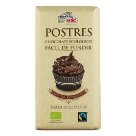 Ciocolata neagra fondant minim 58% cacao eco-bio, 200g Sole Chocolates