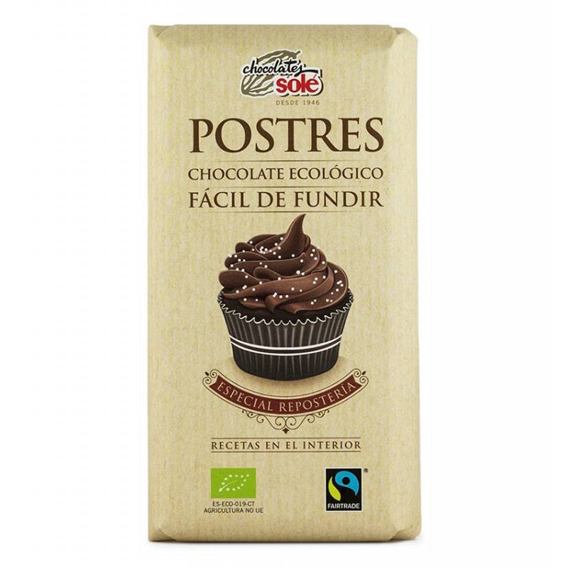 Ciocolata neagra fondant minim 58% cacao eco-bio, 200g Sole Chocolates