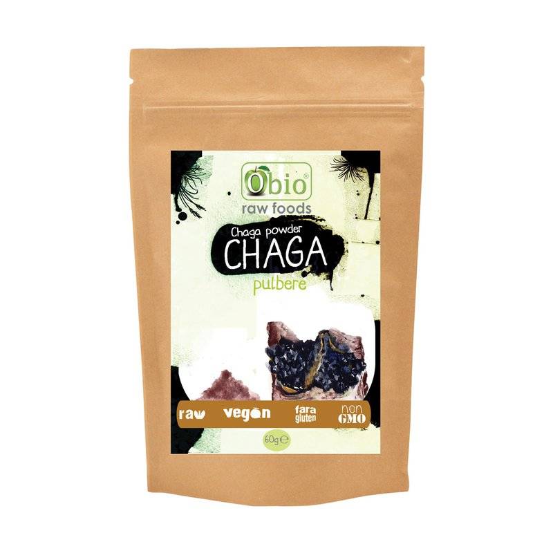 Chaga pulbere raw bio 60g - obio