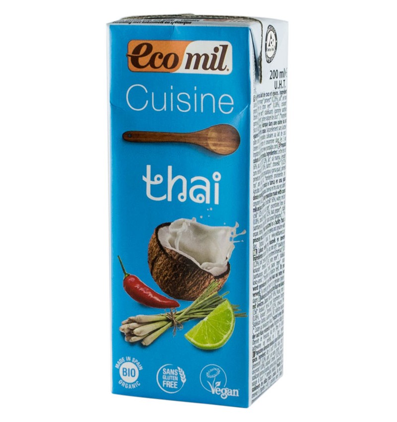 Crema vegetala pentru gatit thai, eco-bio, 200 ml - ecomil