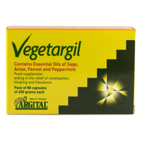 Vegetargil, supliment alimentar cu uleiuri esentiale de salvie, anason, fenicul si menta, 36g - Argital
