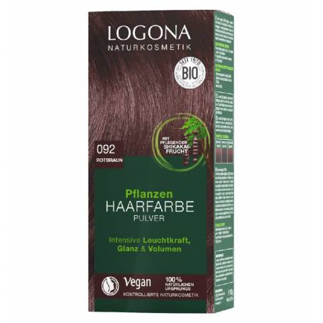 Vopsea de par 100 % naturala, MARO ROSCAT - Nuanta 092 , 100g  - LOGONA