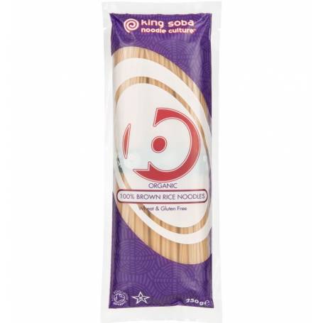 Taitei din orez brun, eco-bio, fara gluten, 250g - King Soba