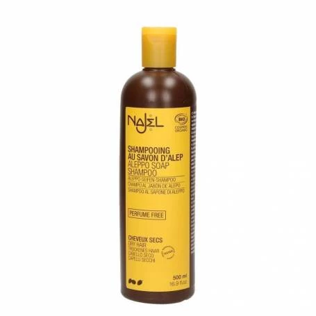 Sampon bio cu sapun de Alep pentru par uscat 500ml – NAJEL