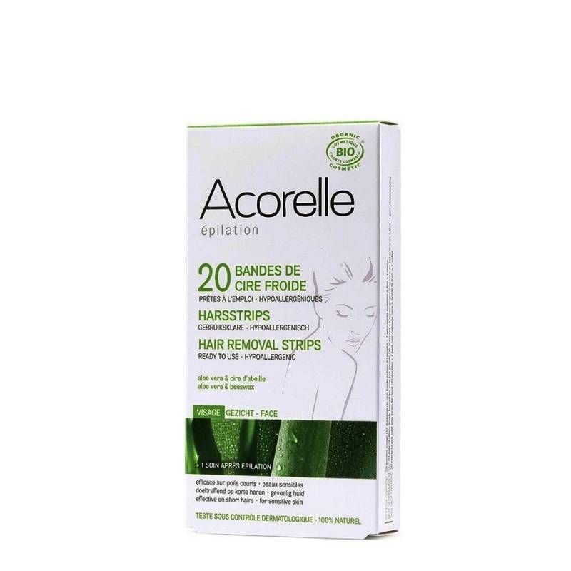 Benzi depilatoare fata cu ceara rece - 10x2buc - Acorelle