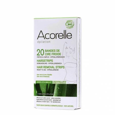 Benzi depilatoare cu ceara rece - 10x2buc - Acorelle