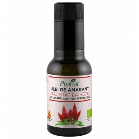 Ulei din seminte de amarant macerat la rece, eco-bio, 100 ml, Pronat