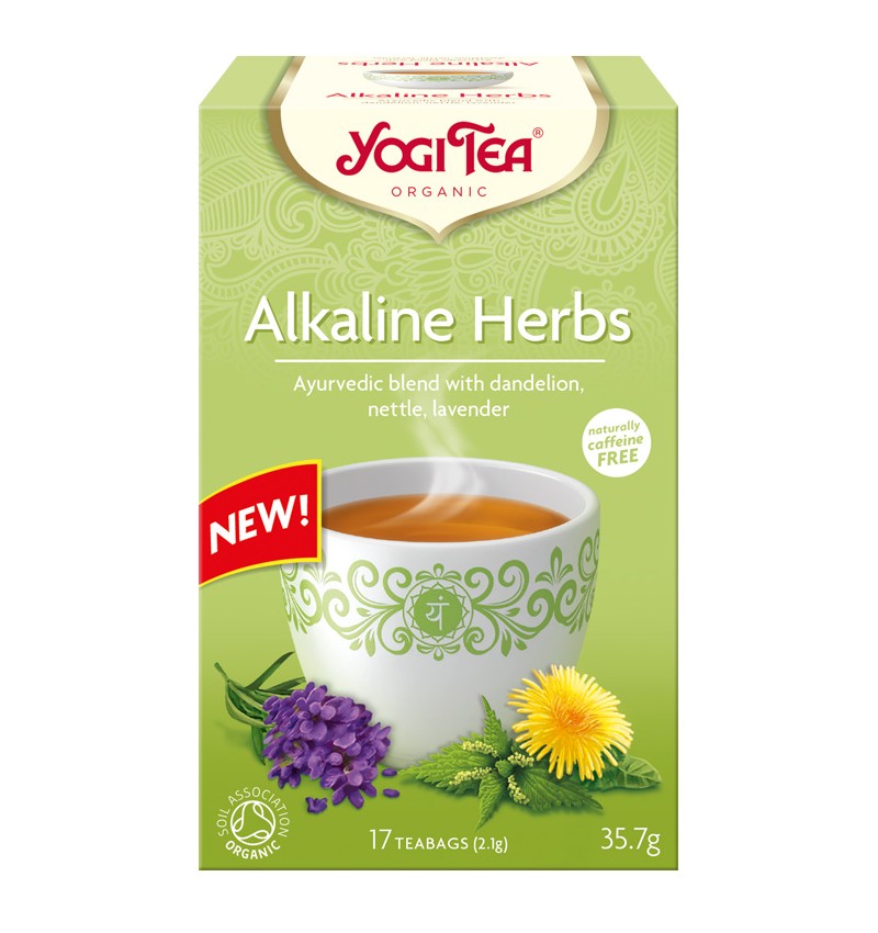 Ceai din plante alcaline alkaline herbs eco-bio 12pl, yogi tea