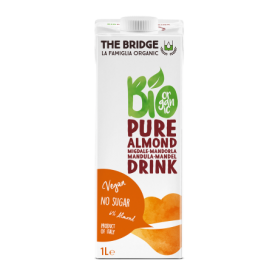 Lapte vegetal de migdale fara zahar 1l eco-bio, The Bridge
