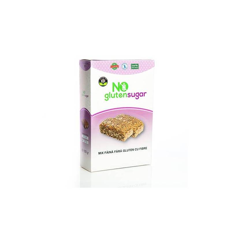 Mix faina fara gluten cu fibre 1000g, NO GLUTEN SUGAR