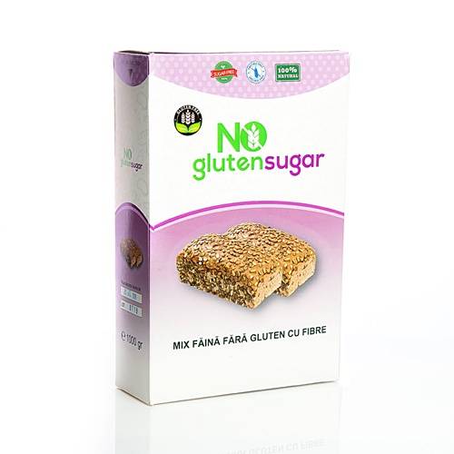 No Glutensugar Mix faina fara gluten cu fibre 1000g, no gluten sugar