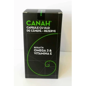 Capsule cu ulei de canepa 1565mg ECO-BIO 84cps - CANAH