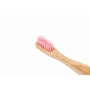 Periuta de dinti din bambus pentru copii roz, Nordics Oral Care