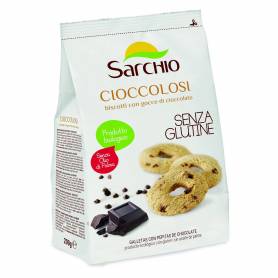 Biscuiti cu ciocolata fara gluten bio 200g, Sarchio
