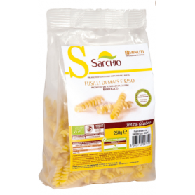 Paste fusili fara gluten cu porumb si orez fara gluten eco-bio 250g, Sarchio