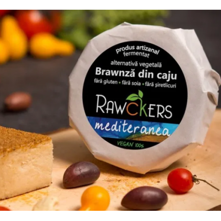 Brawnza din nuci de caju maturata Mediteranea 150g, Rawckers