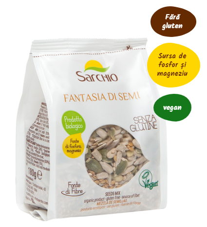Seminte mixte fara gluten eco-bio 180g, sarchio