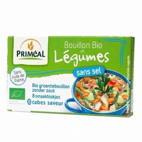 Cuburi Concentrat supa de legume fara sare 8 x 9g - Primeal