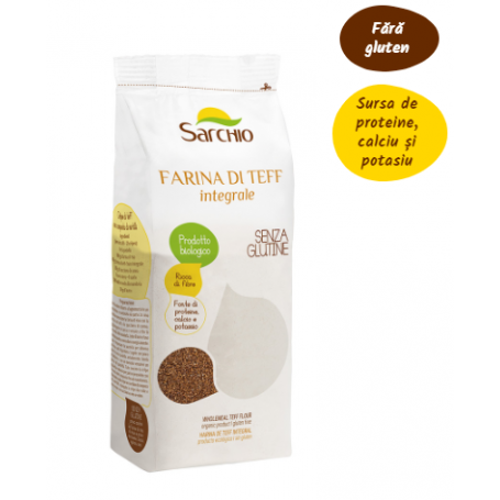 Faina de teff fara gluten integrala eco-bio 350g, Sarchio