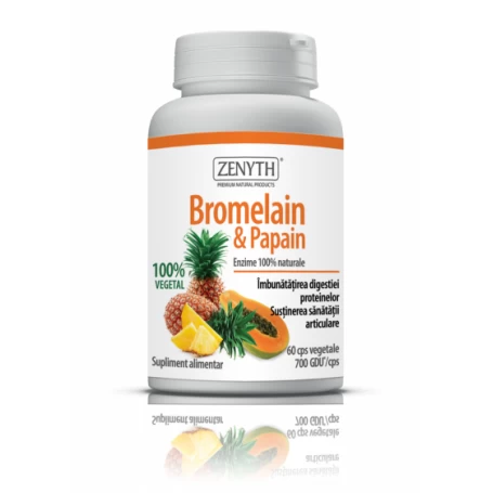Bromelaina si Papaina 700GDU 60cps - Zenyth
