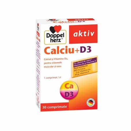 DOPPEL AKTIV Calciu + Vitamina D3, 30tb, Doppelherz