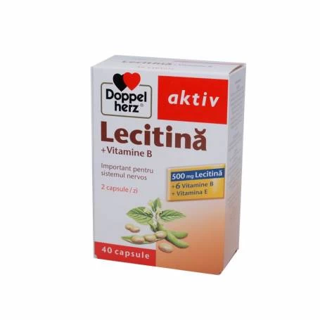 DOPPEL AKTIV LECITINA + VITAMINE B + VITAMINA E 40cps, Doppelherz