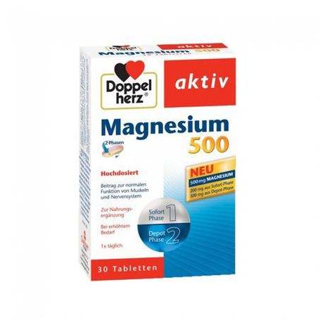 DOPPEL AKTIV MAGNEZIU 500 mg 30 tb, Doppelherz