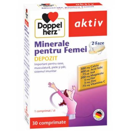 DOPPEL AKTIV MINERALE PENTRU FEMEI DEPOZIT 30cpr, Doppelherz