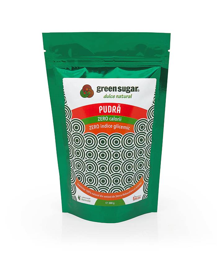 Green sugar indulcitor natural pudra 300g, remedia