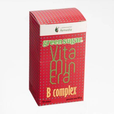 Vitaminera cu Green Sugar si Vitamina B Complex 10 stickuri, Remedia