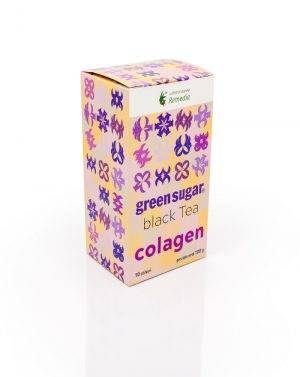 Smoothie cu green sugar, colagen + ceai negru 10 stickuri, remedia