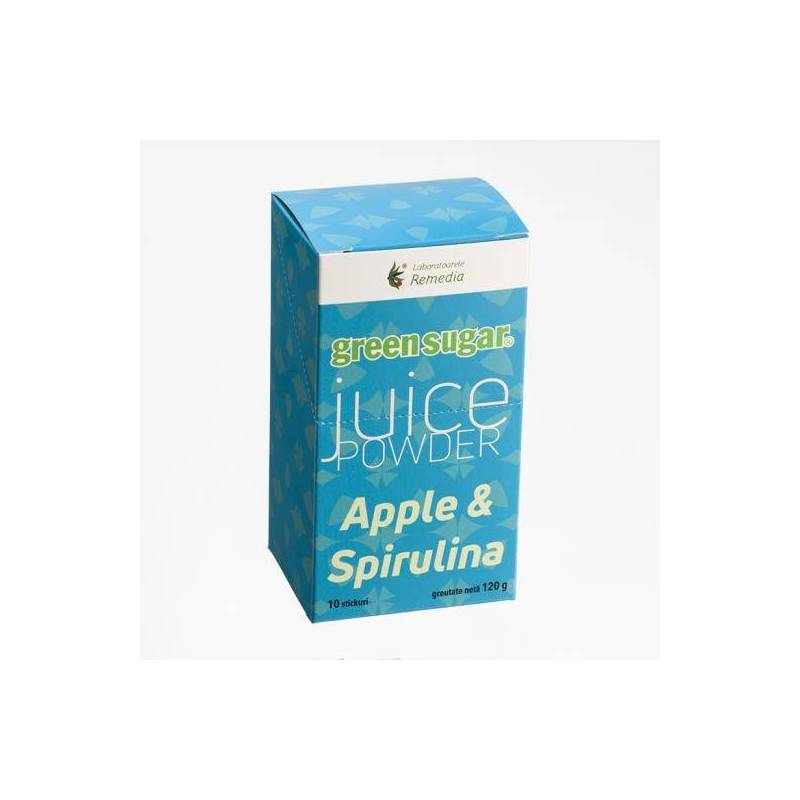 Green Sugar Juice Mar + Spirulina 10 Stickuri, REMEDIA