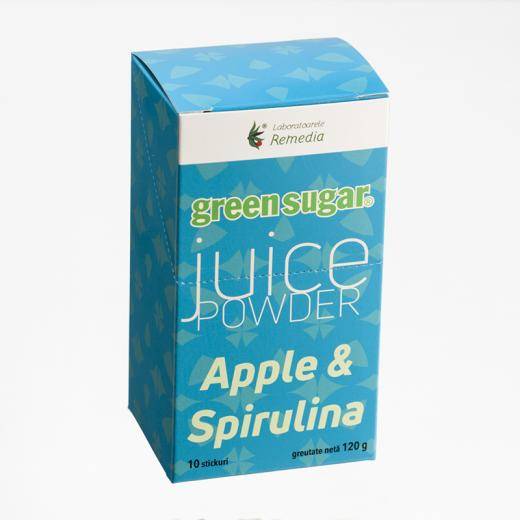 Green sugar juice mar + spirulina 10 stickuri, remedia
