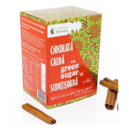 CIOCOLATA CALDA CU GREEN SUGAR SI SCORTISOARA 10pl, REMEDIA