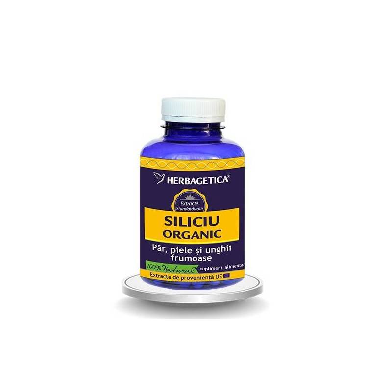 SILICIU ORGANIC PENTRU PAR, PIELE SI UNGHII 120cps, HERBAGETICA