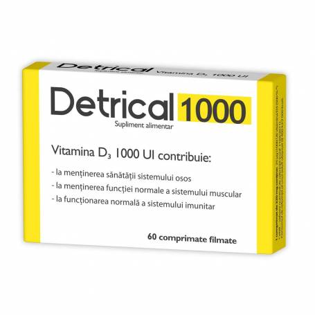 Detrical vitamina D 1000 UI, 60cpr, Zdrovit