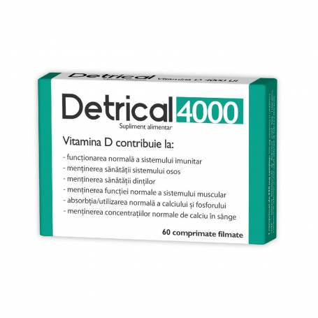 Detrical vitamina D 4000 UI, 60cpr, Zdrovit