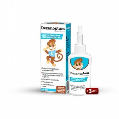 SOLUTIE IMPOTRIVA PADUCHILOR DE CAP DEZANOPLUM 75ml, Zdrovit