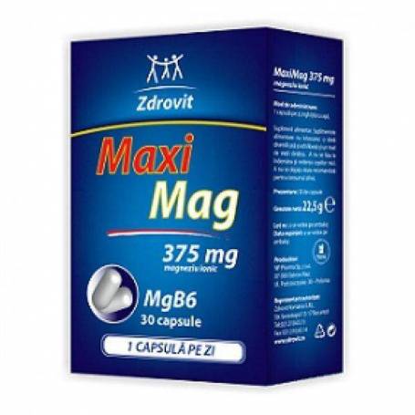 MAGNEZIU + B6 375mg MAXIMAG 30cps, Zdrovit